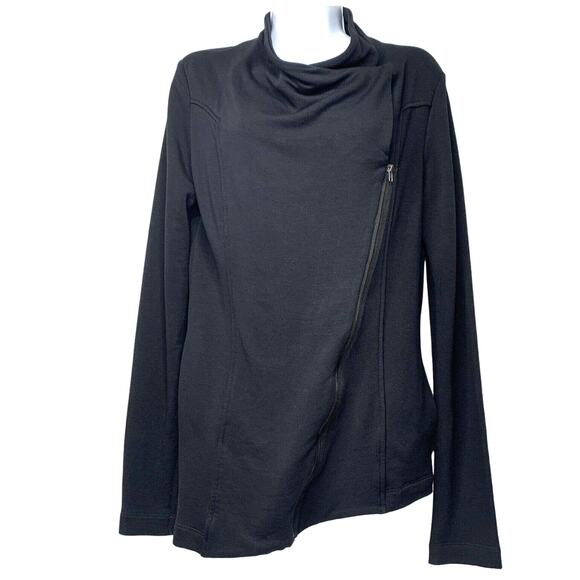 Barneys New York Sweatshirt Womens Asymmetrical Zip Cardigan lightweight Soft SM - Picture 3 of 13